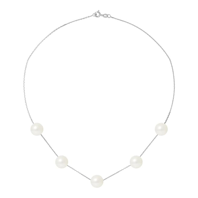 Just Pearl White 5 Pearl White Gold Necklace
