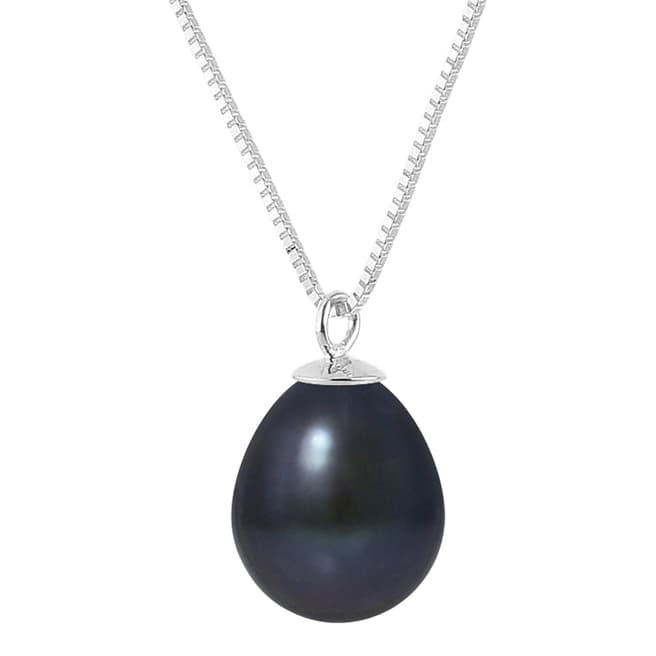 Just Pearl Black Pearl White Gold Necklace