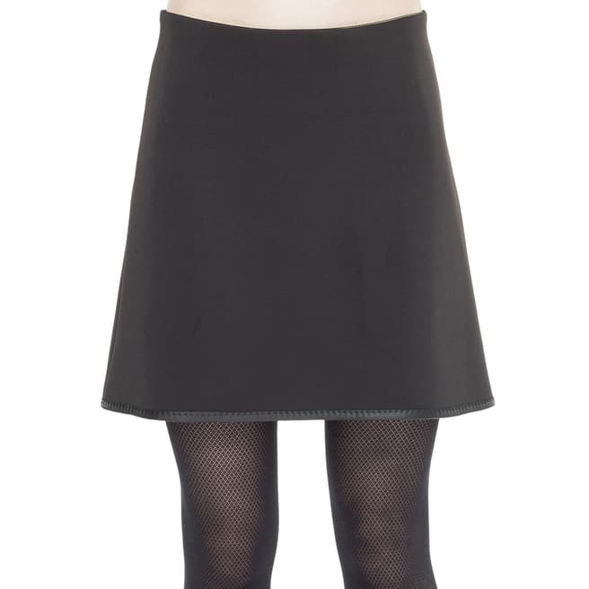 Max Studio Black Double Knit Scuba Skirt