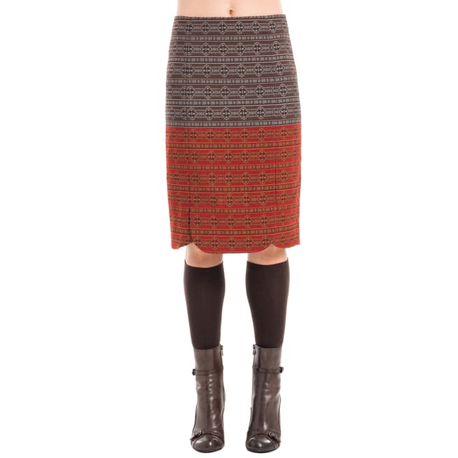 Leon Max Collection Red/Brown Skirt
