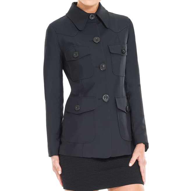 Leon Max Collection Black Bonded Jersey Jacket