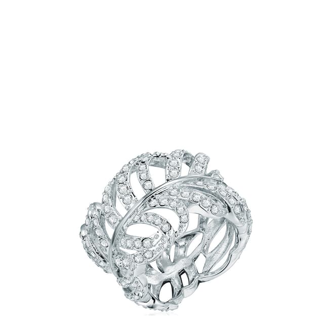 Saint Francis Crystals Silver Crystal Elements  Swarovski Ring