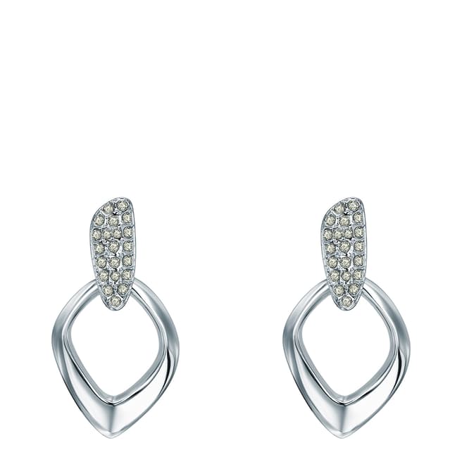 Saint Francis Crystals Silver/White Crystal Elements Swarovski Earrings