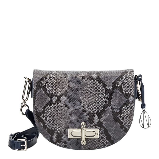 Amanda Wakeley Navy The Mini Niven Leather Bag