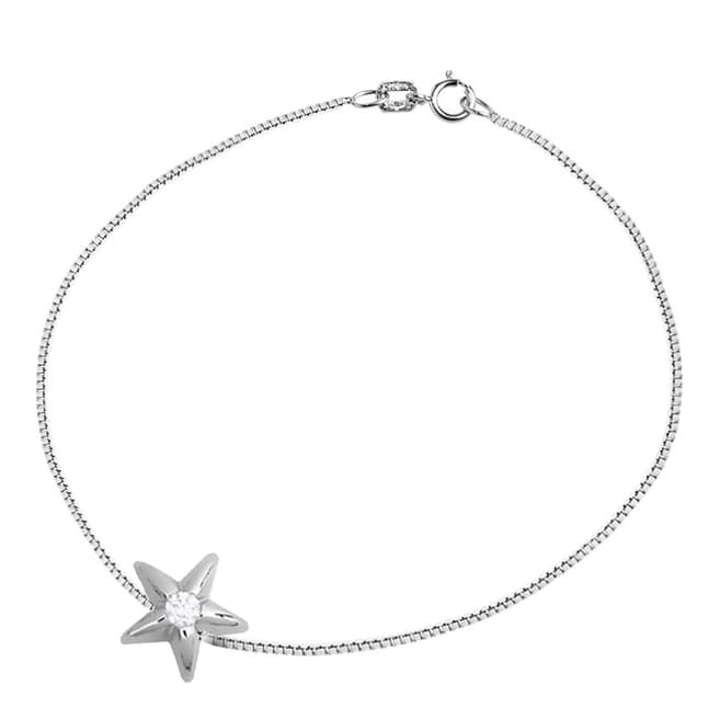 Only You Silver Star Diamond Bracelet 0.03 Cts
