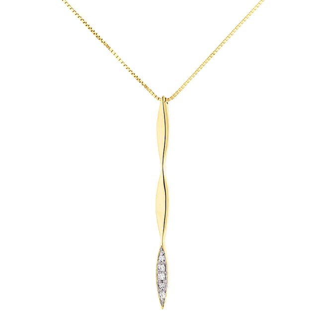 Pretty Solos Yellow Gold Diamond Necklace 0.02 cts