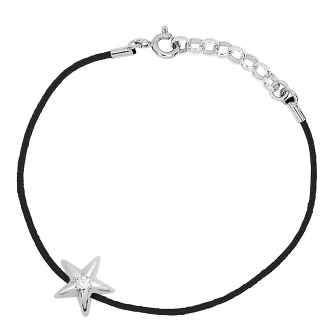 Only You Black/Silver Star Diamond Bracelet 0.03Cts