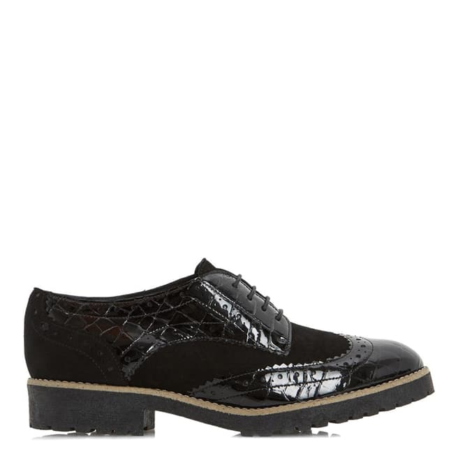 Dune Black Leather/Suede Faune Brogues