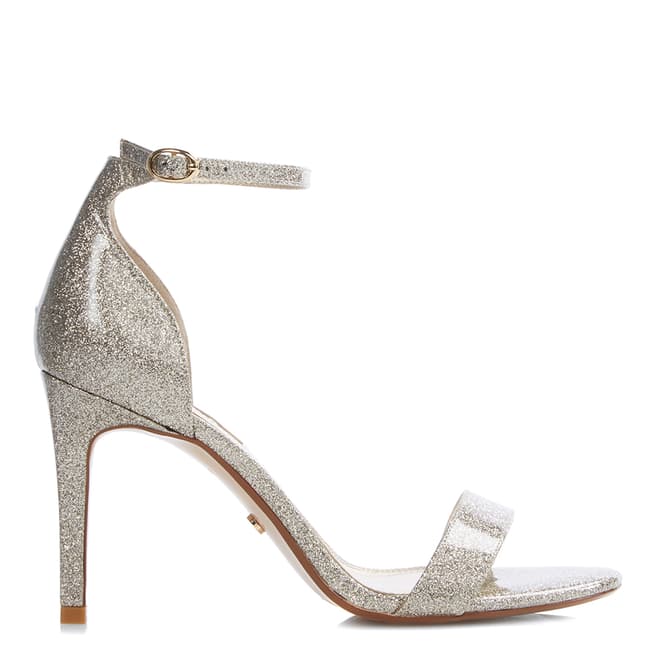 Dune London Gold Mortimer Barely There Heeled Sandals
