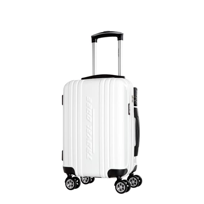 Travel One White Rodriguez Spinner Suitcases 48cm
