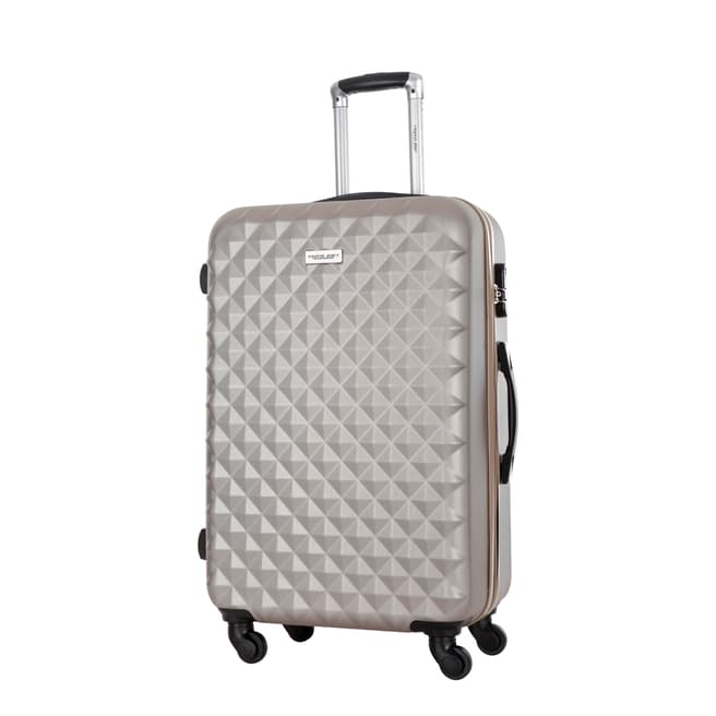 Travel One Beige Edison Spinner Suitcases 55cm