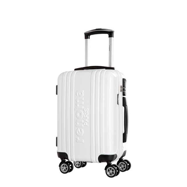 Renoma White Harrison Spinner Suitcase 44cm