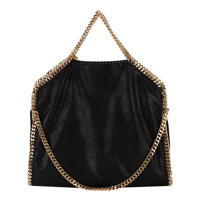 Stella McCartney Black Large Gold Falabella Tote Bag