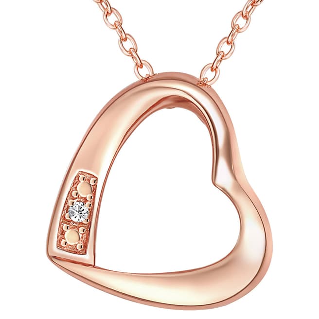 Tess Diamonds Rose Gold Diamond Heart Necklace