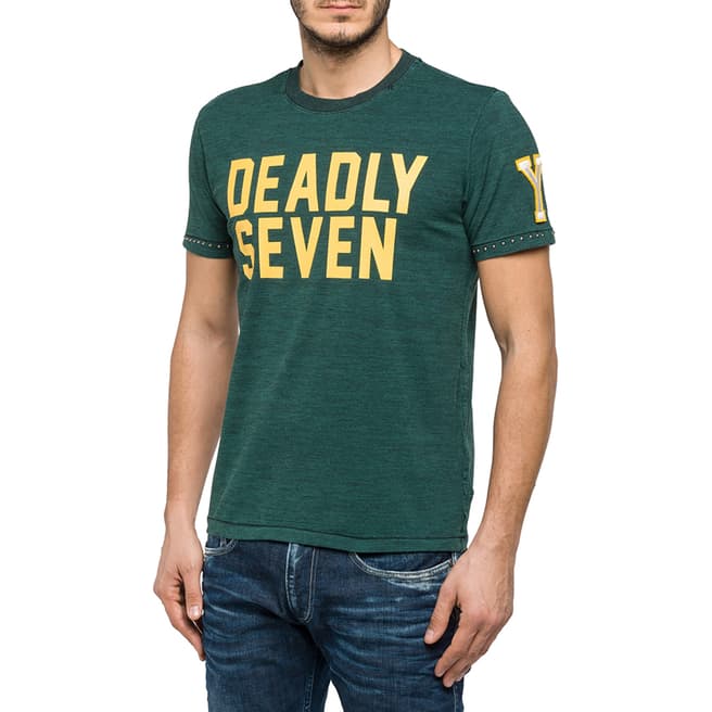 Replay Men's Forest Green Deadly Heaven Blend T-Shirt 