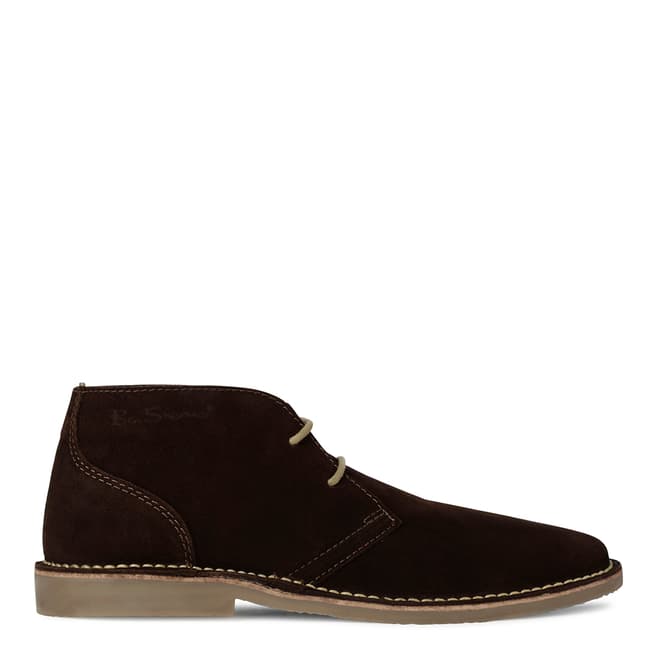 Ben Sherman Chocolate Suede Lace Up Desert Boot