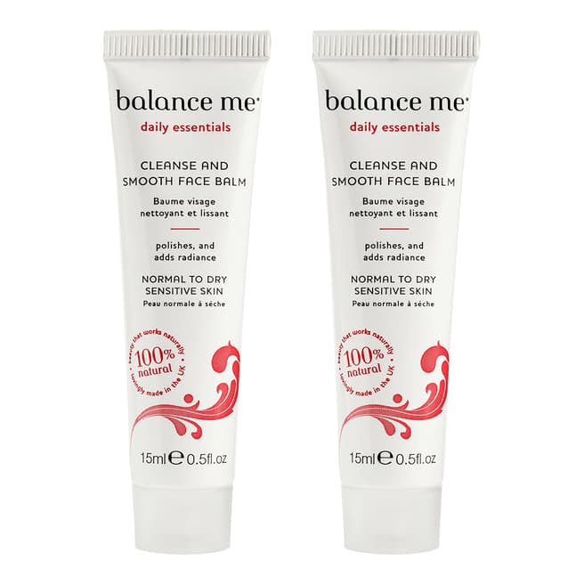 Balance Me Cleanse & Smooth Face Balm 15ml Duo