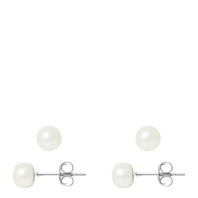 Manufacture Royale Natural White/Silver Pearl Earrings