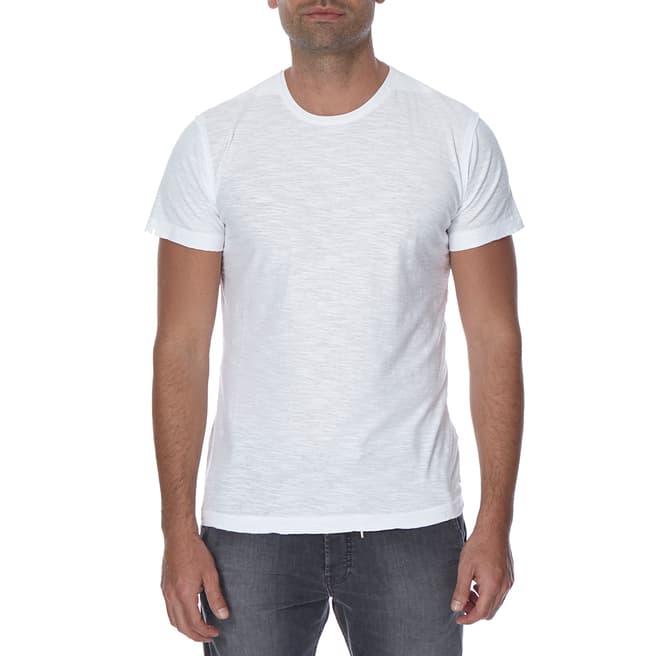Diesel White Tossik Textured Cotton T-Shirt