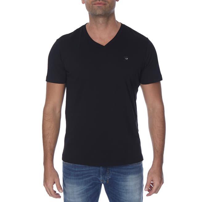 Diesel Black Therapon Plain Cotton T-Shirt