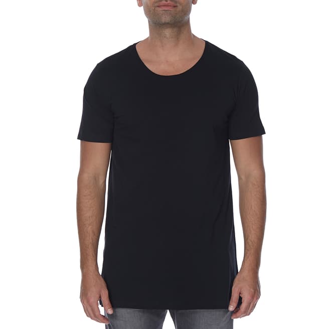Diesel Black Marcuso Long Cotton T-Shirt 