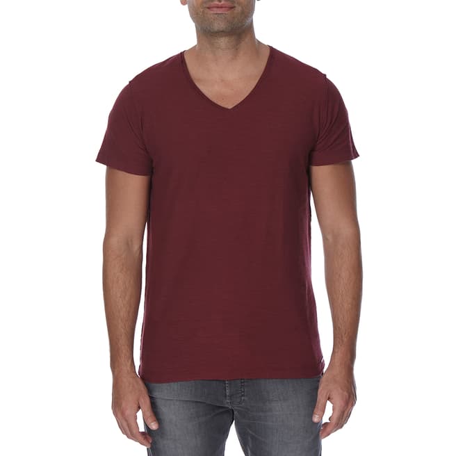 Diesel Burgundy Court Cotton T-Shirt