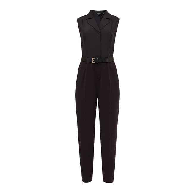 Ted Baker Black Natoly Casual Collared Jumpsuit