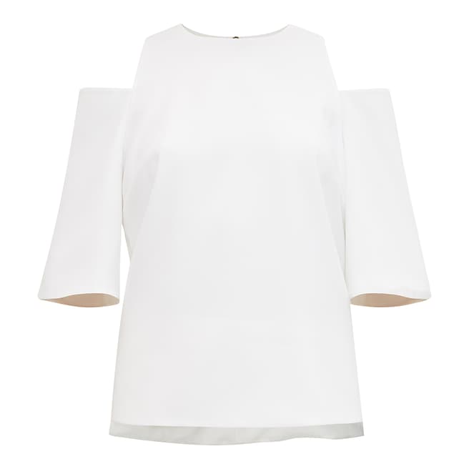 Ted Baker White Careo Cut Out Shoulder Top