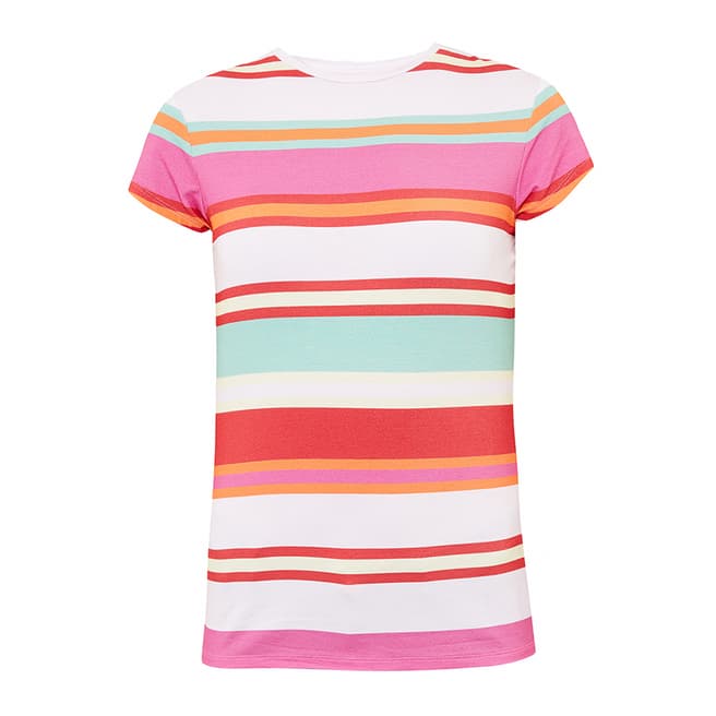 Ted Baker Baby Pink Cheral Pier Stripe Fitted T-Shirt