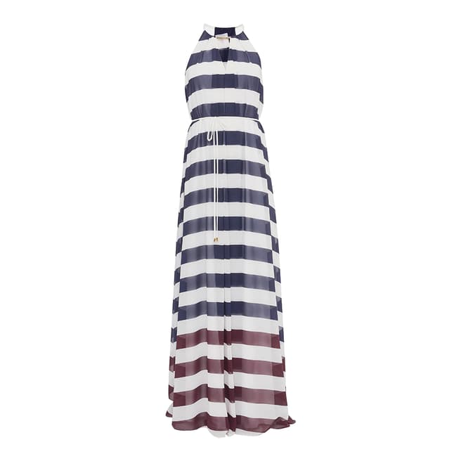 Ted Baker Navy Aloes Rowing Stripe Maxi Dress