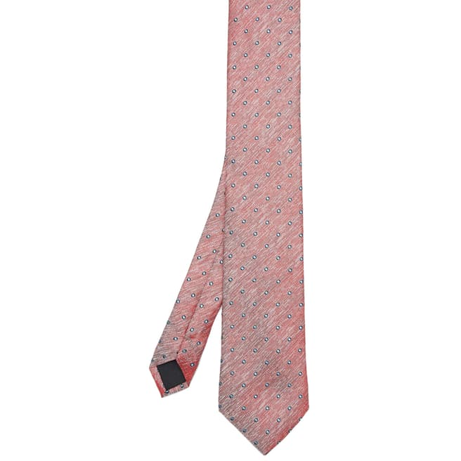 Ted Baker Red Spotted Silk Blend Tie