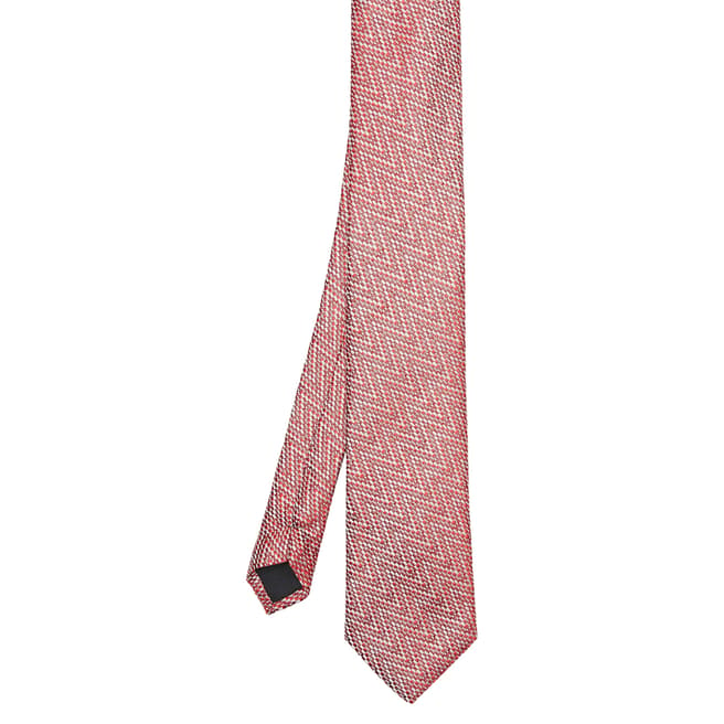 Ted Baker Red Zig Zag Silk Blend Tie