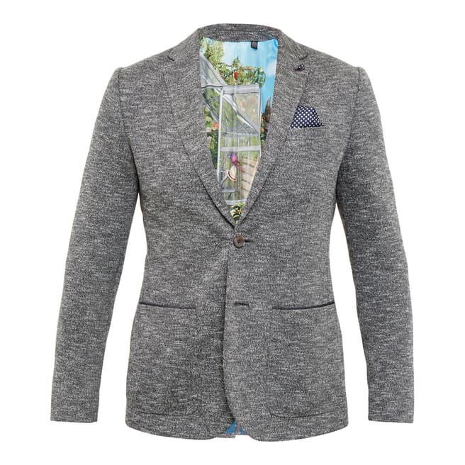 Ted Baker Charcoal Italy Textured Jersey Blazer