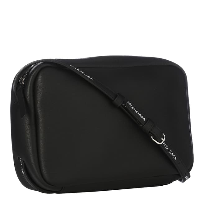 Balenciaga Black Camera Crossbody Leather Bag