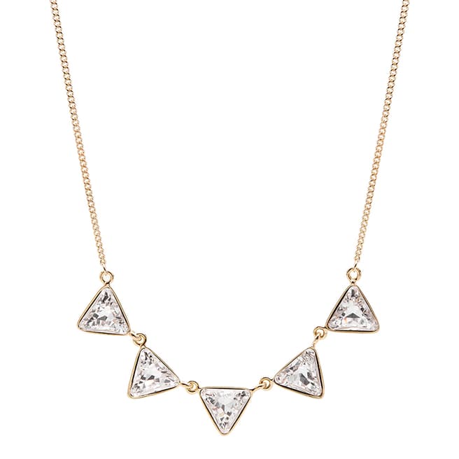 Aura Gold Crystal Triangle Necklace
