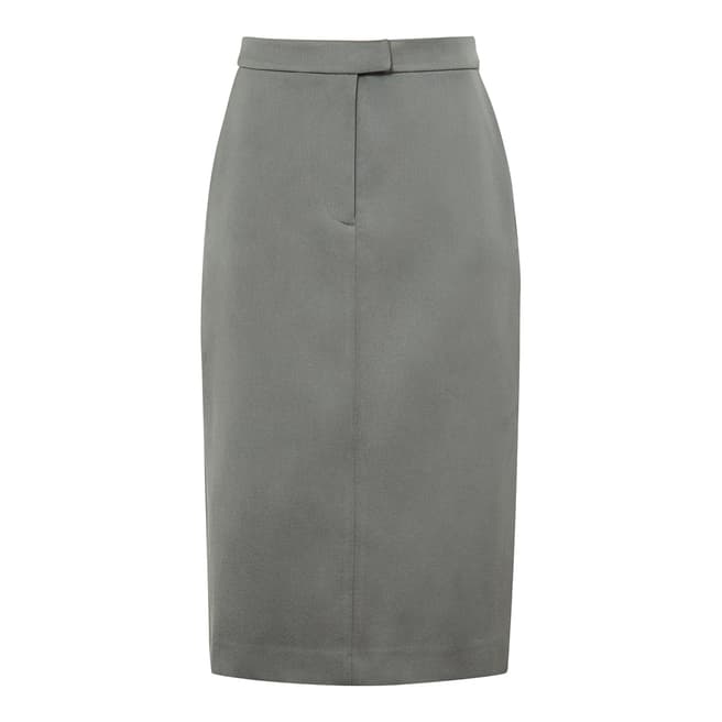 Reiss Grey Era Satin Pencil Skirt