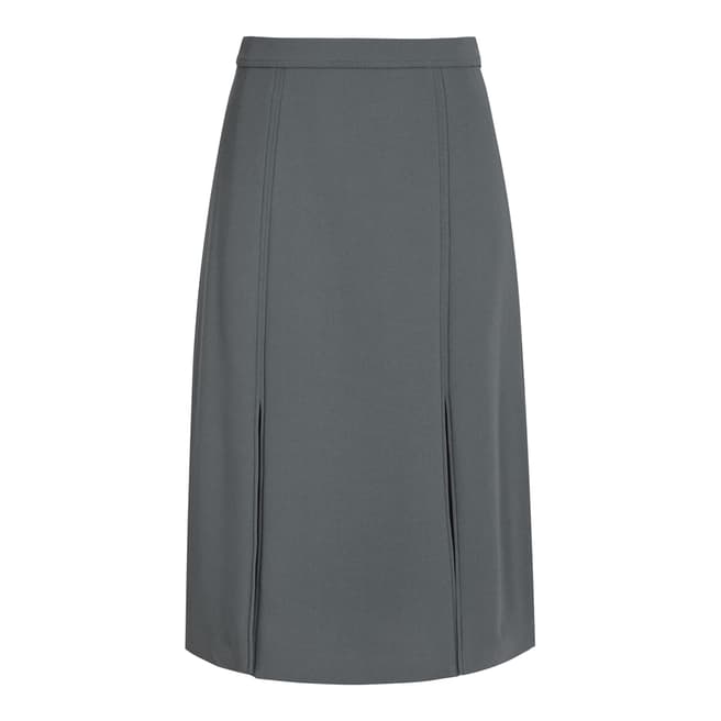Reiss Grey Ennis Split Front Fluid Skirt