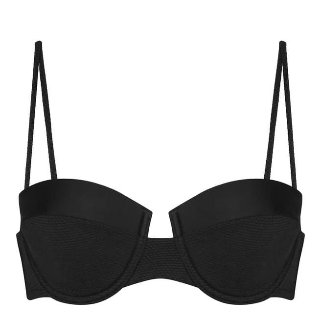 Reiss Black Mirtha Underwired Bikini Top
