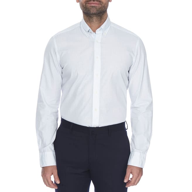 Hackett London White/Navy Hour Glass Cotton Shirt
