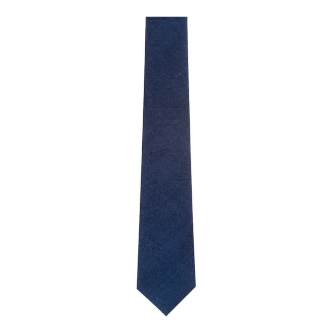 Hackett London Navy Silk Matka Tie