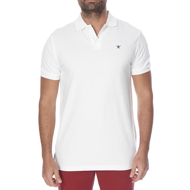 Hackett London White Classic Cotton Polo Shirt