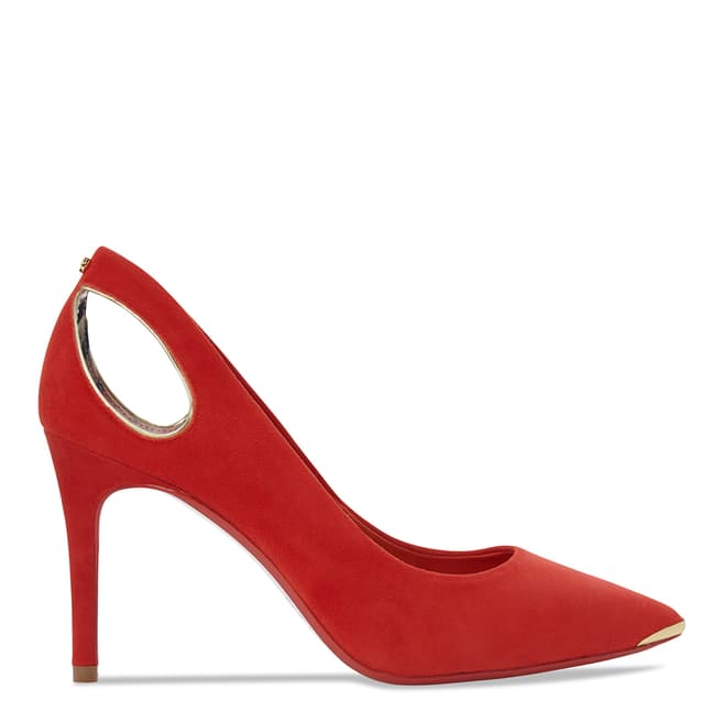 Ted Baker Orange Suede Jesamin Cut Out Stiletto Courts
