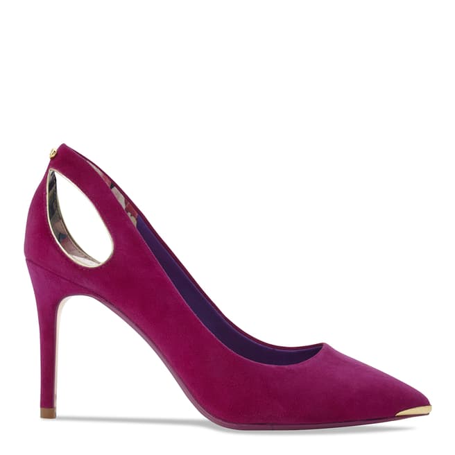 Ted Baker Pink Suede Jesamin Cut Out Stiletto Courts
