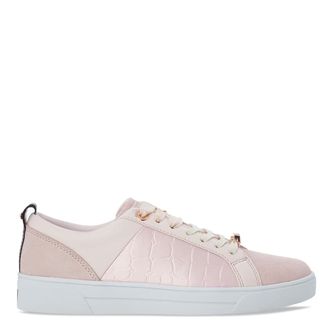 Ted Baker Pink Leather Contrast Trim Kulei Sneakers