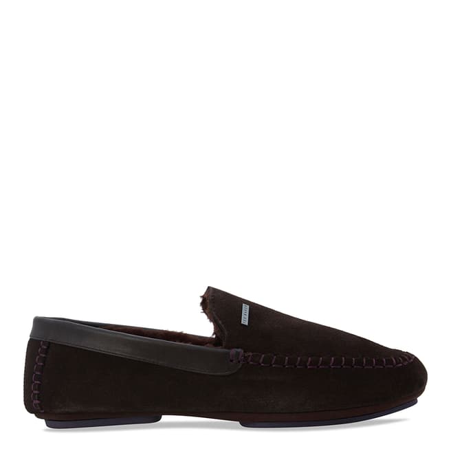 Ted Baker Brown Suede Moriss 2 Slippers