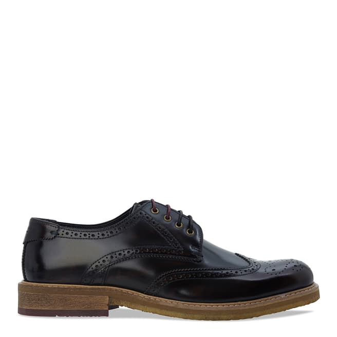 Ted Baker Dark Red High Shine Leather Prycce Brogues