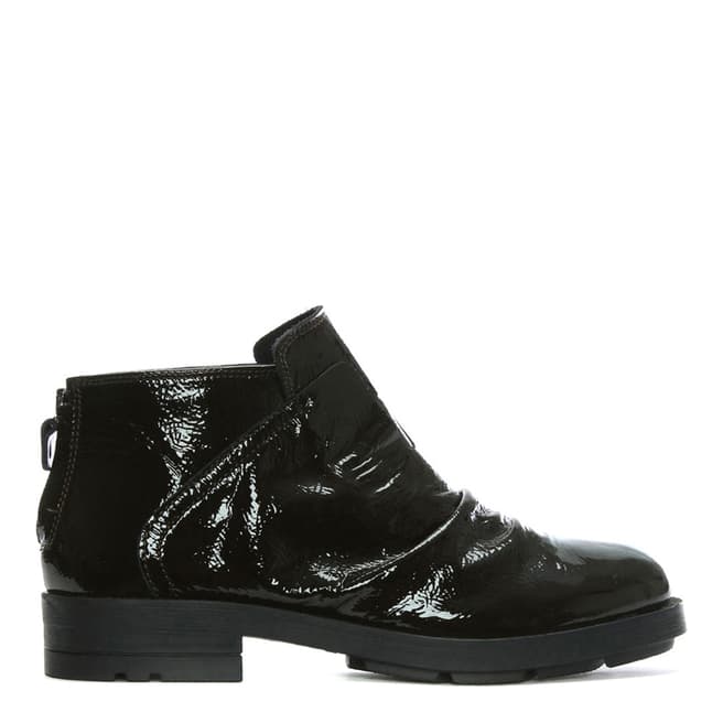 Morichetti Dark Green Patent Leather Ankle Boots