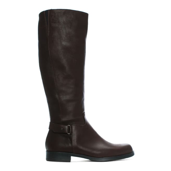 Morichetti Brown Leather Knee Boots