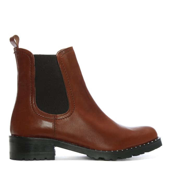 Lamica Cognac Leather Chelsea Boots