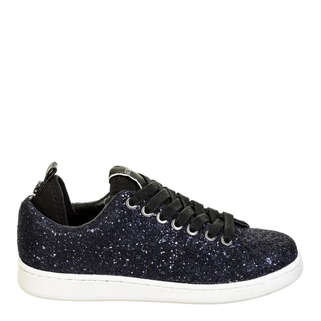 Guess Navy Glitter Heel Detail Low Trainers